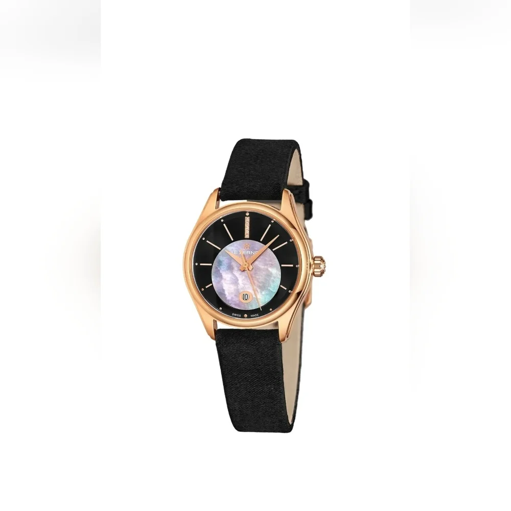 Eterna 2940-56-41-1357 Women's Avant-Garde Diamond Automatic Black Watch $2,250